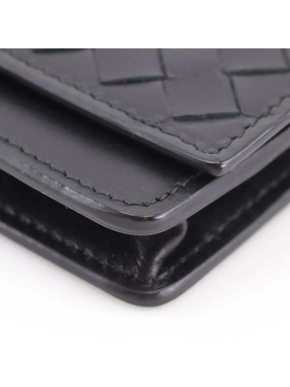 Bottega Veneta Card Case Calf Black Business Holder